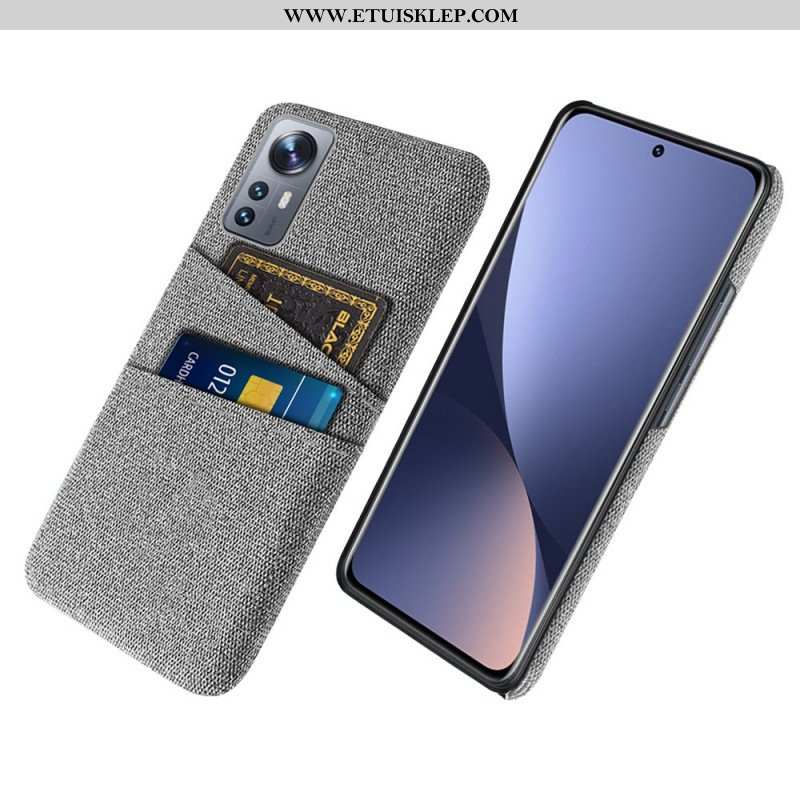 Etui do Xiaomi 12 Pro Tkanina Z Posiadaczem Karty